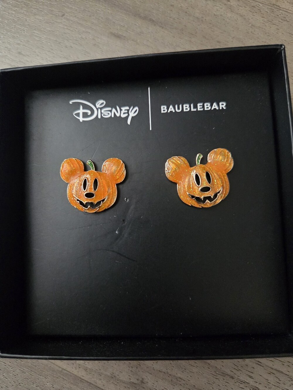 Disney x BaubleBar Orange Mickey Pumpkin Stud Earrings